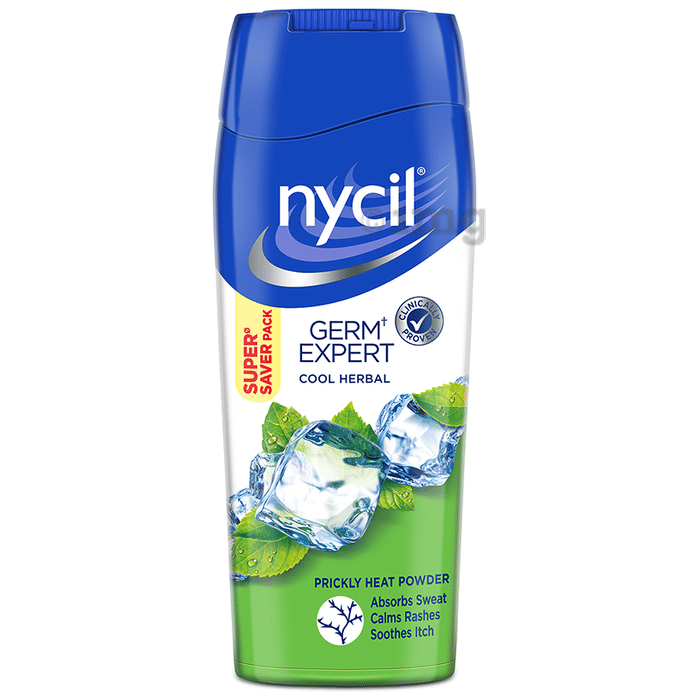 Nycil Germ Expert Prickly Heat Cool Herbal Powder Buy bottle of 400 gm