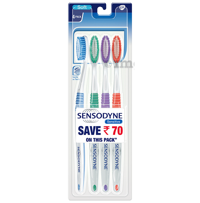 Sensodyne Sensitive Toothbrush Buy packet of 4 Toothbrushes at best