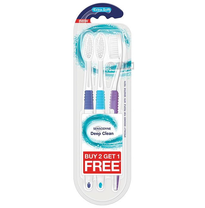 Sensodyne Deep Clean Toothbrush Buy 2 Get 1 Free: Buy packet of 3 Sensodyne Deep Clean Toothbrush Buy 2 Get 1 Free: Buy packet of 3