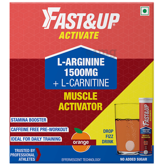 Fast&amp;Up Activate Pre Workout Orange Effervescent Tablet