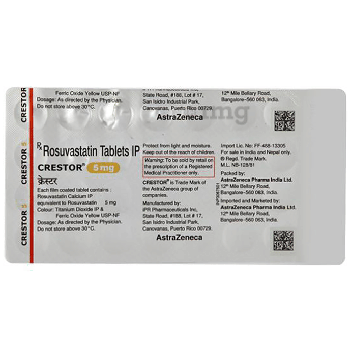 crestor rosuvastatina 5 mg