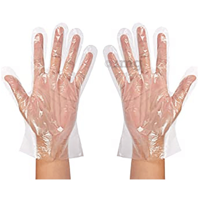 Fine Morning Pharma Transparent Disposable Plastic Hand Gloves Free
