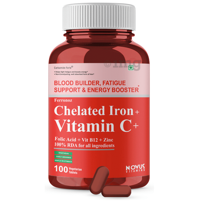 Carbamide Forte Chelated Iron + Vitamin C + Folic Acid + Vit B12 + Zinc Vegetarian Tablet