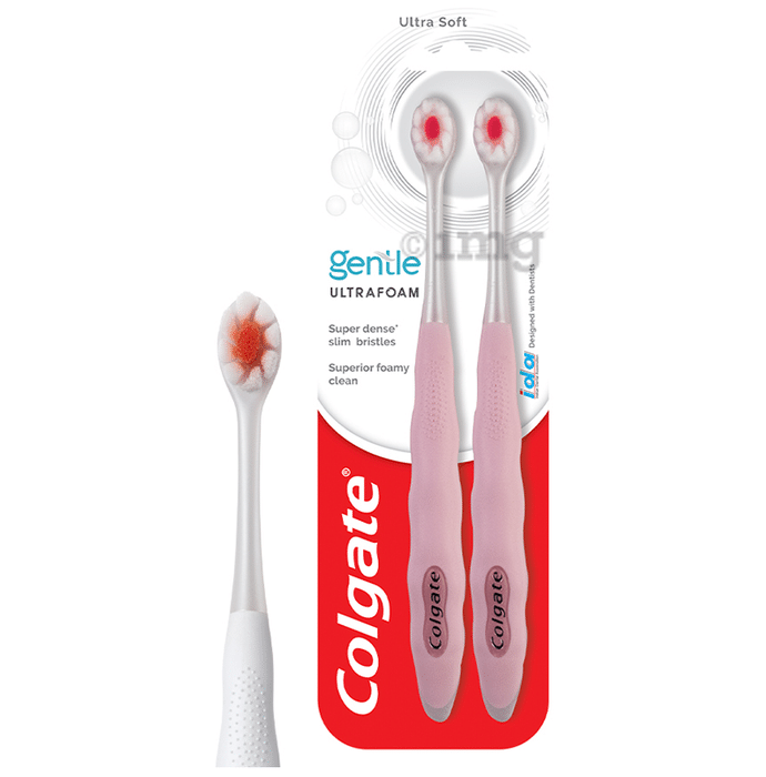 Colgate Combo Pack of Gentle Ultra Foam Ultra Soft Toothbrush (Buy 1 Get 1 Free)