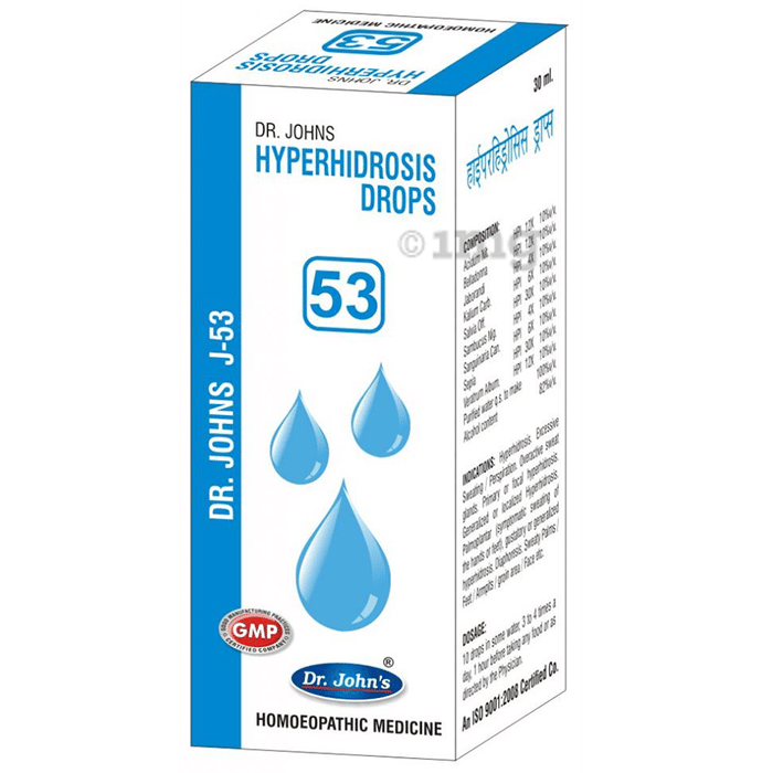 Dr Johns J 53 Hyperhidrosis Drop Buy Bottle Of 30 Ml Drop At Best Price In India 1mg
