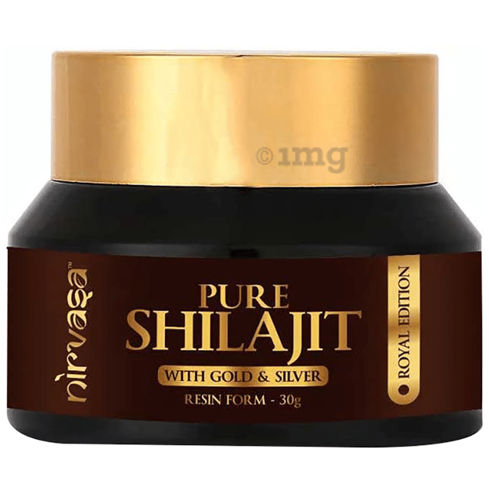 Nirvasa Pure Shilajit Resin with Gold & Silver