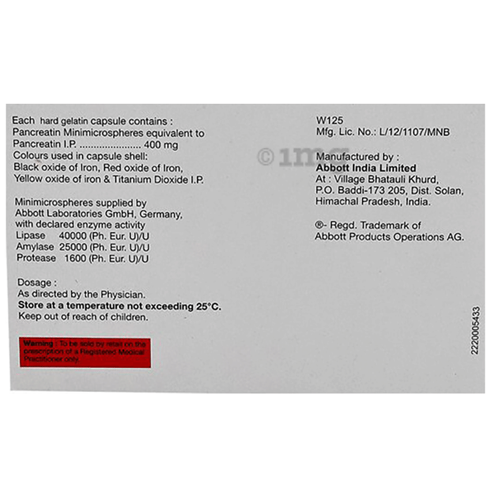 Creon 40000 Capsule View Uses Side Effects Price And Substitutes 1mg