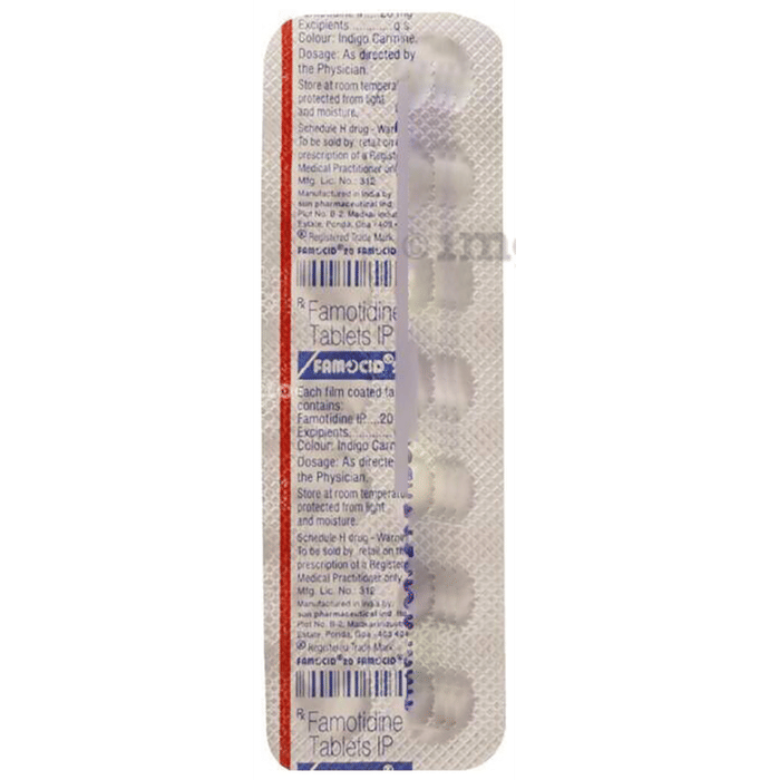 Famocid 20 Tablet View Uses Side Effects Price And Substitutes 1mg