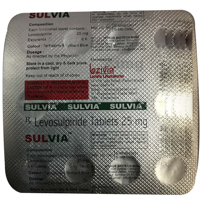 Sulvia 25mg Tablet View Uses Side Effects Price And Substitutes 1mg