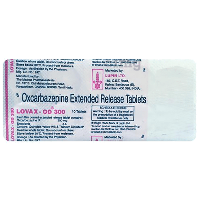 Lovax Od 300 Tablet Er In Gujrati વપર શ આડઅસર કમ પ ઝ શન સબસ ટ ટ ય ટ પ ર વ સ વચ ત ઓ અન સલ હ Lupin Ltd Strip Of 10 Tablet Er 1mg Com