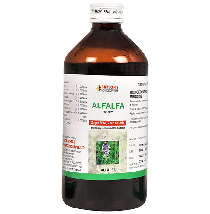 Bakson S Alfalfa Tonic Sugar Free Buy Bottle Of 450 Ml Tonic At Best Price In India 1mg