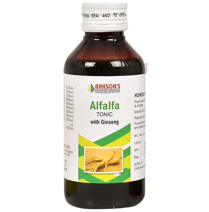 Bakson S Alfalfa Tonic With Ginseng Buy Bottle Of 115 Ml Tonic At Best Price In India 1mg