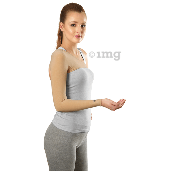 Tynor I 77 Compression Garment Arm Sleeve with Shoulder Cover Large Wide