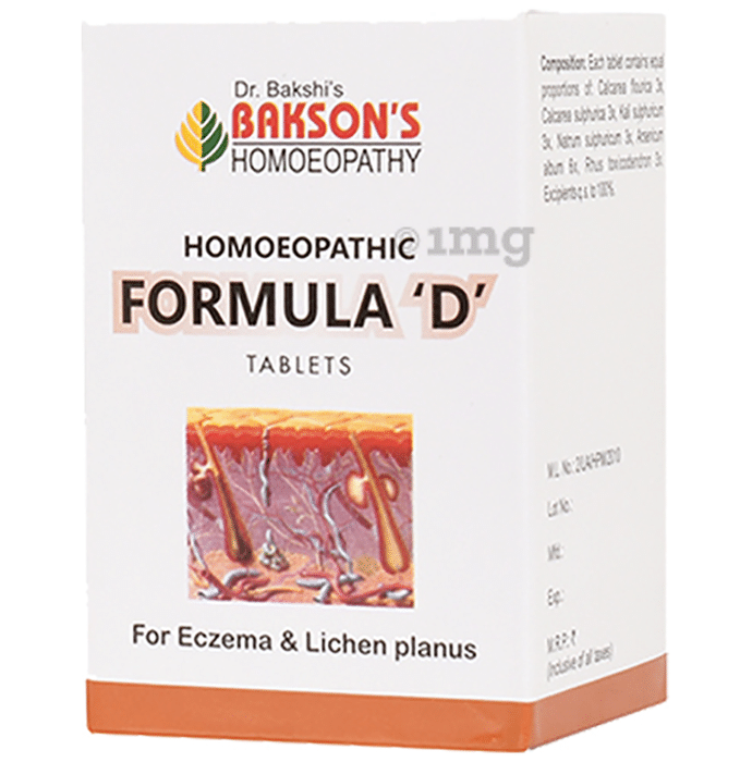 Bakson's Homoeopathic Formula 'D' Tablet