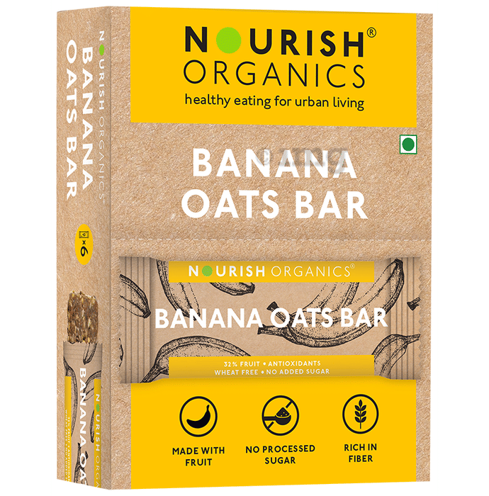 Nourish Organics Organics Oats Bar (30gm Each) Choco High FibreMade with Seeds