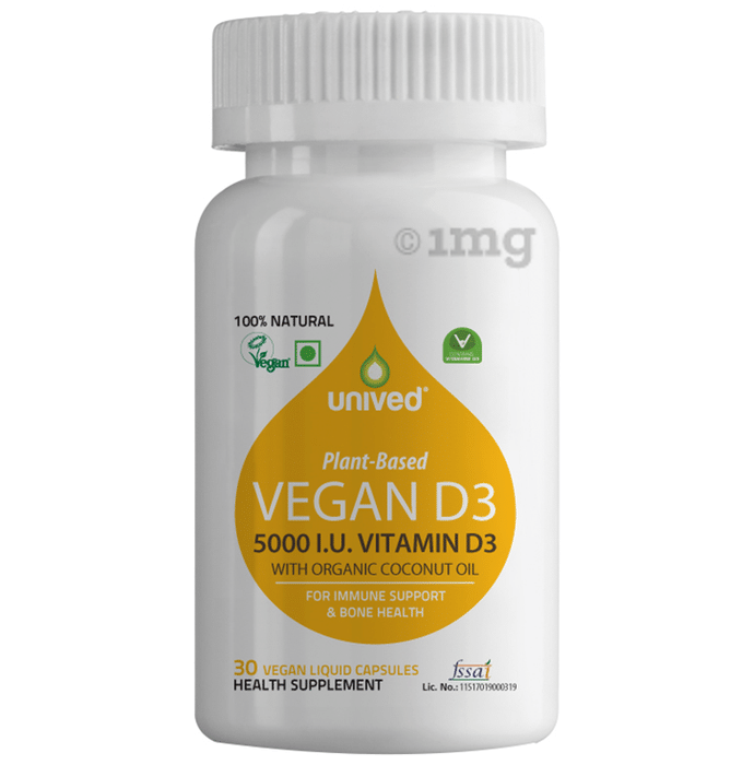 Unived PlantBased Vegan Vitamin D3 5000IU Liquid Capsule Buy bottle