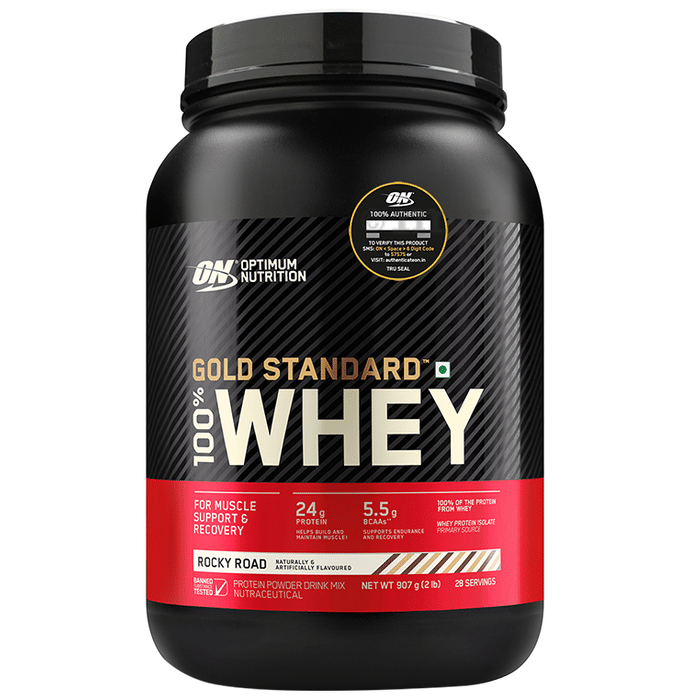 Optimum Nutrition (ON) Gold Standard 100% Whey Protein Isolate Powder Rocky Road