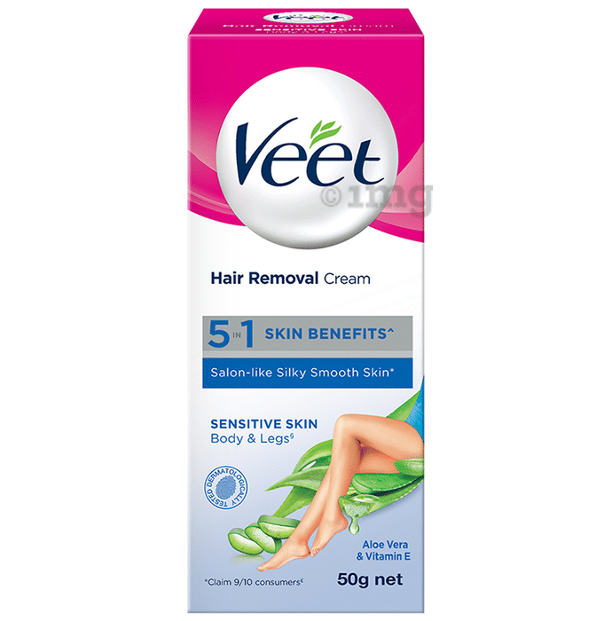 Veet Hair Removal Cream 50gm (Buy 2 Get 1 Free) for Sensitive Skin