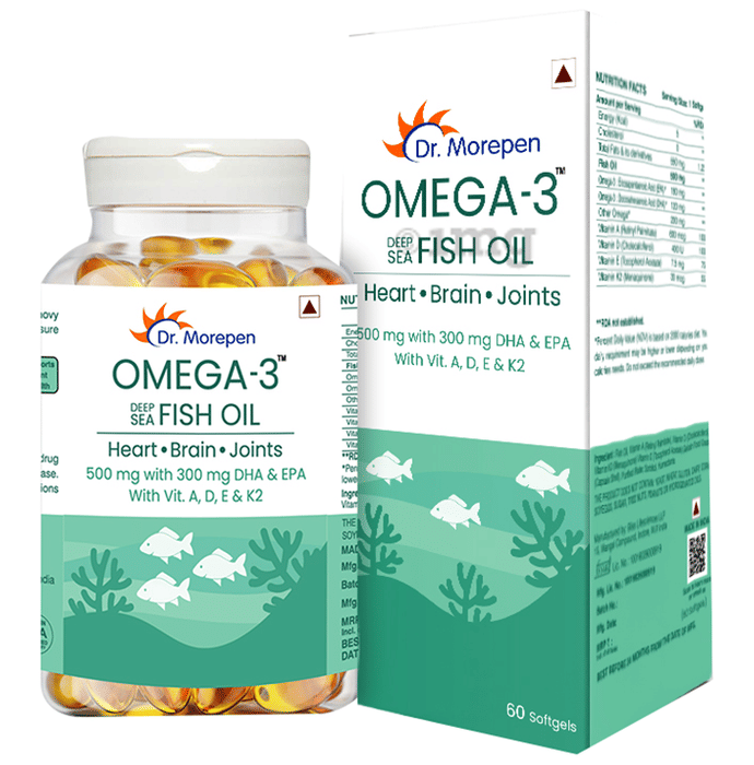 Dr. Morepen Omega 3 Deep Sea Fish Oil Softgel Buy bottle of 60 soft