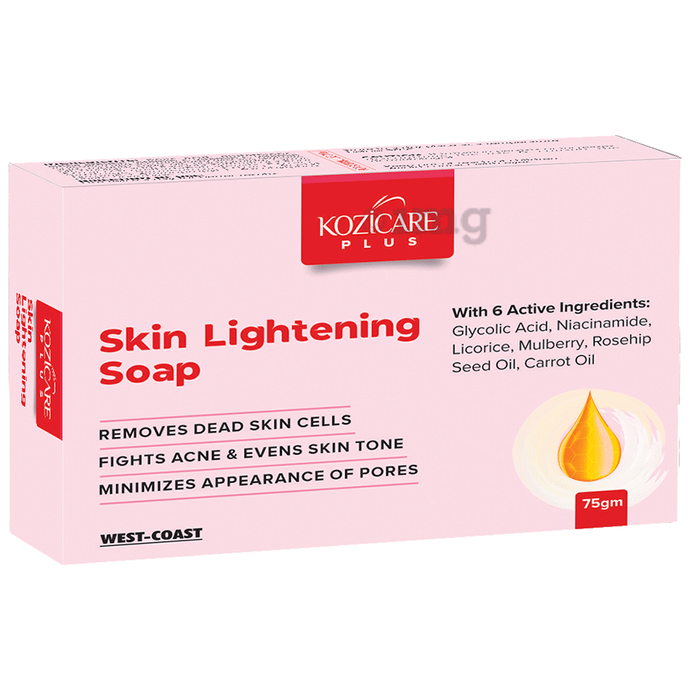 Kozicare Plus Skin Lightening Soap (75gm Each) Buy combo pack of 6