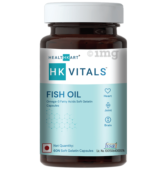 HealthKart HK Vitals Fish Oil Omega 3 Fatty Acids Soft Gelatin Capsule
