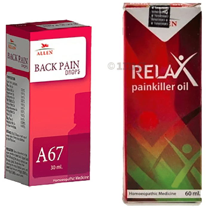Allen Back Pain Care Combo Pack of A67 Back Pain Drop 30ml & Relax Pain Killer Oil 60ml