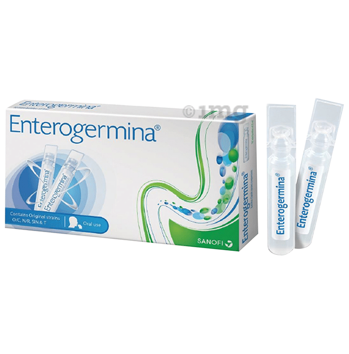 Enterogermina Probiotic Supplement For Diarrhea Treatment & Restoration Of Gut Flora, Suitable For Kids & Adults (5ml Each)