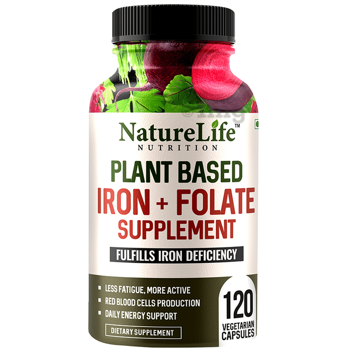 Nature Life Nutrition Plant Based Iron+Folate Supplement