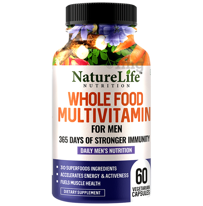 Nature Life Nutrition Whole Food Multivitamin for Men Vegetarian Capsule