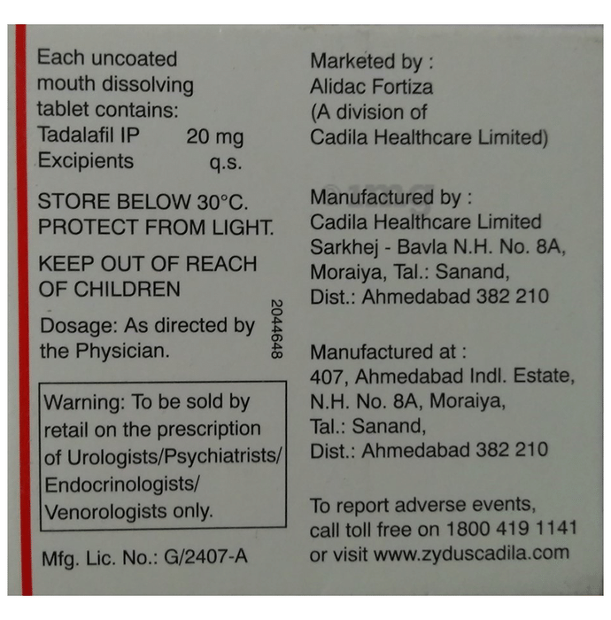 tadalafil zydus 20 mg