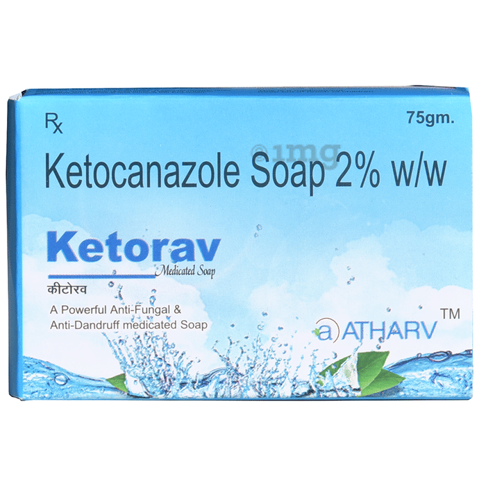 Ketorav Ketoconazole Soap Buy 1 Get 1 Free: Buy box of 75 gm Soap at best price in India | 1mg