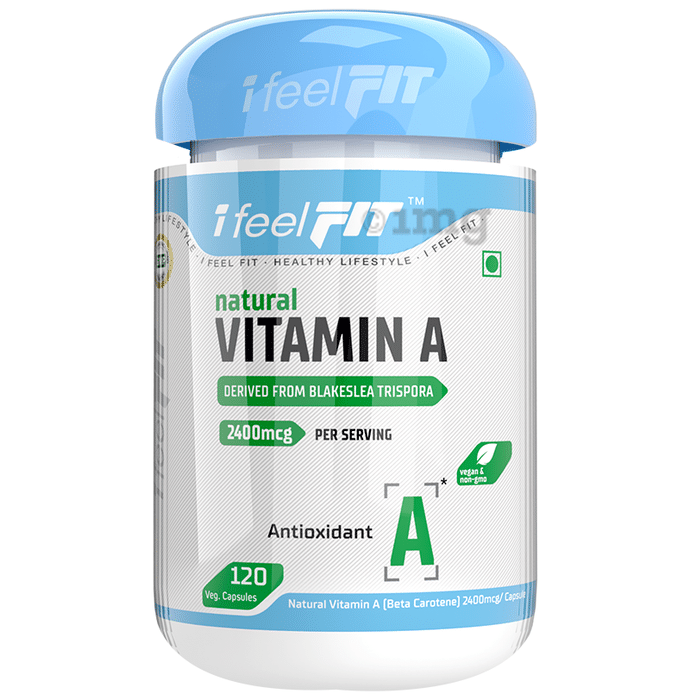 iFeelFIT Natural Vitamin A Derived from Blakslea Trispora 2400mcg Veg. Capsule
