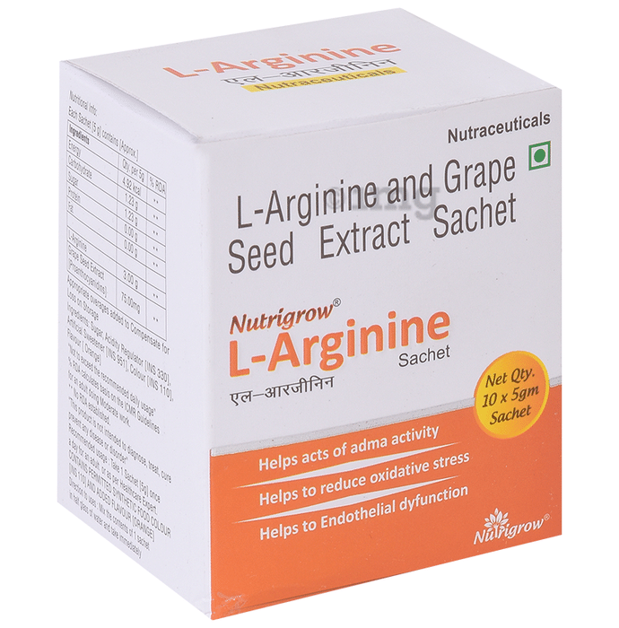 Nutrigrow L-Arginine Sachet (5gm Each) Orange