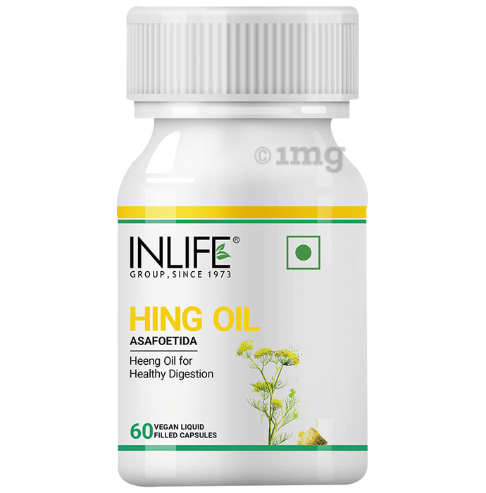 Inlife Hing Oil (Asafoetida) Vegan Liquid Filled Capsule Buy bottle of