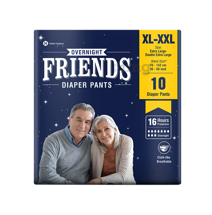 Friends Overnight Adult Diaper Pants XLXXL Buy packet of 10 diapers