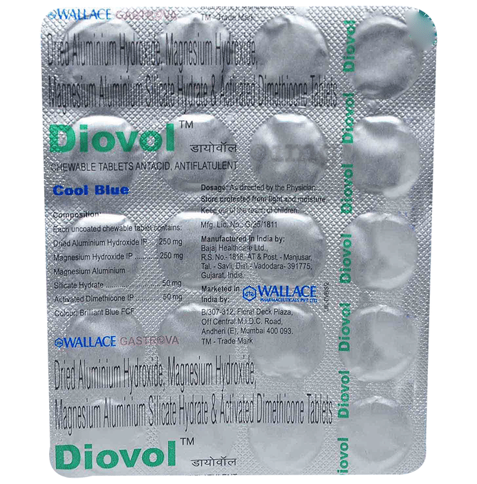 Diovol Cool Blue Chewable Tablet