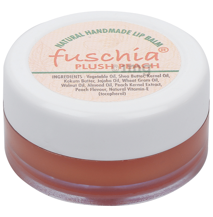 Fuschia Natural Handmade Lip Balm Push Peach