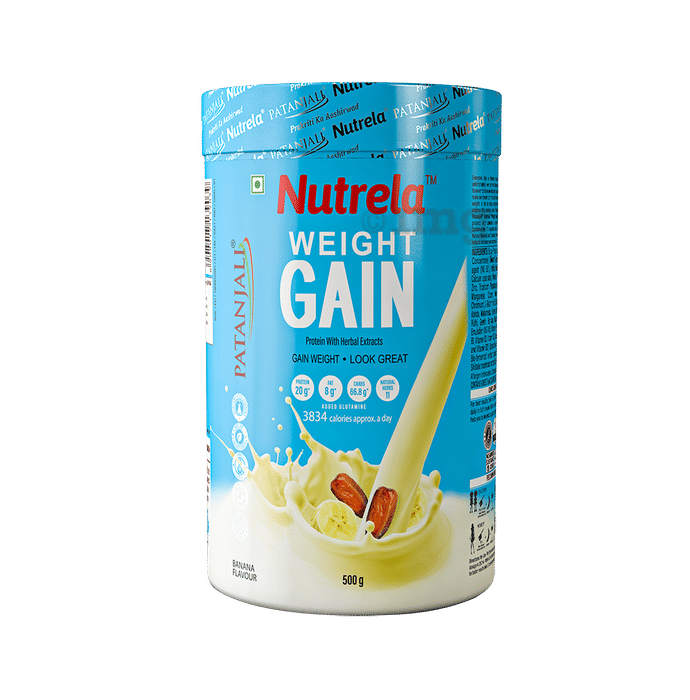 Patanjali Nutrela Weight Gain Powder Banana Buy jar of 500 gm Powder