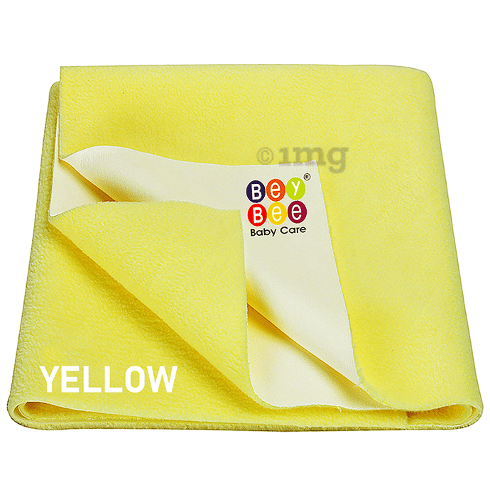 Bey Bee Waterproof Mattress Protector Sheet for Babies and Adults (140cm X 100cm) Large Yellow