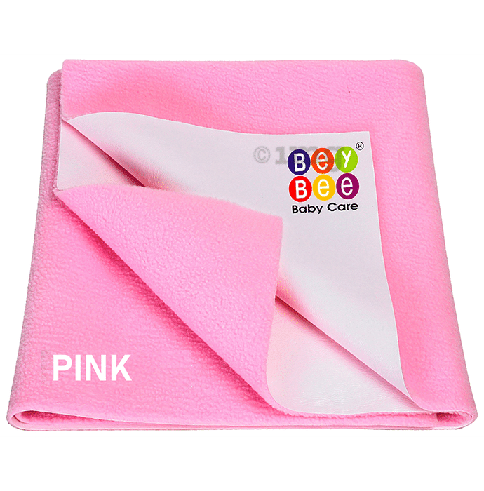 Bey Bee Waterproof Mattress Protector Dry Sheet for Babies and Adults (200cm X 140cm) Sheet XL Pink