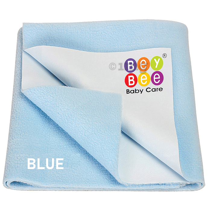 Bey Bee Waterproof Baby Bed Protector Dry Sheet for New Born Babies (70cm X 50cm) Small Blue