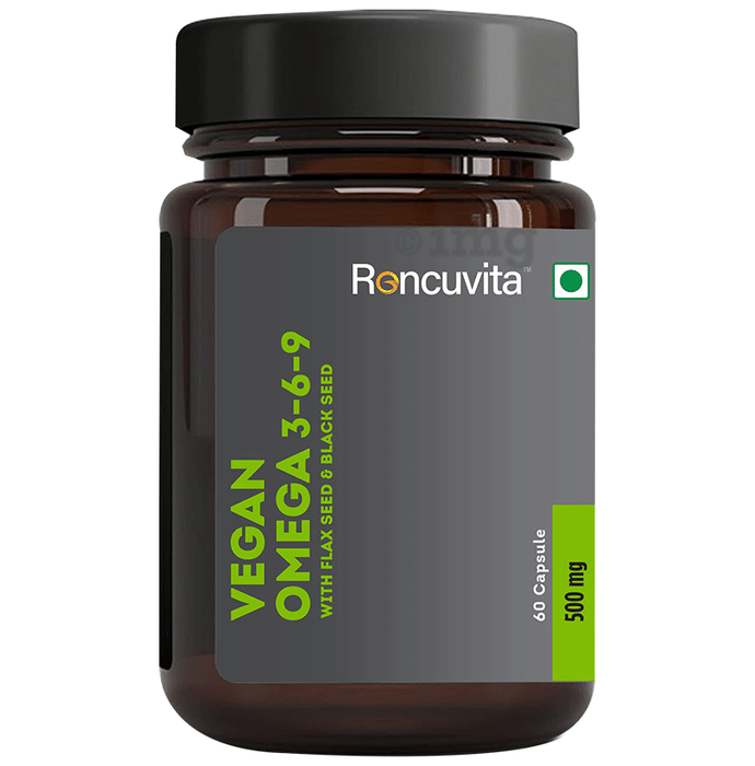 Roncuvita Vegan Omega 3 6 9 Capsule with Flax Seed & Black Seed