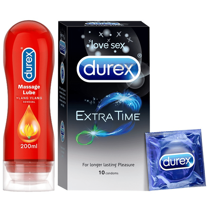 Durex Pleasure Pack (Extra Time Condoms + Sensual Lube)