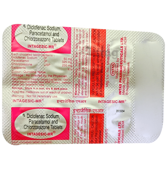 Intagesic Mr Tablet View Uses Side Effects Price And Substitutes 1mg