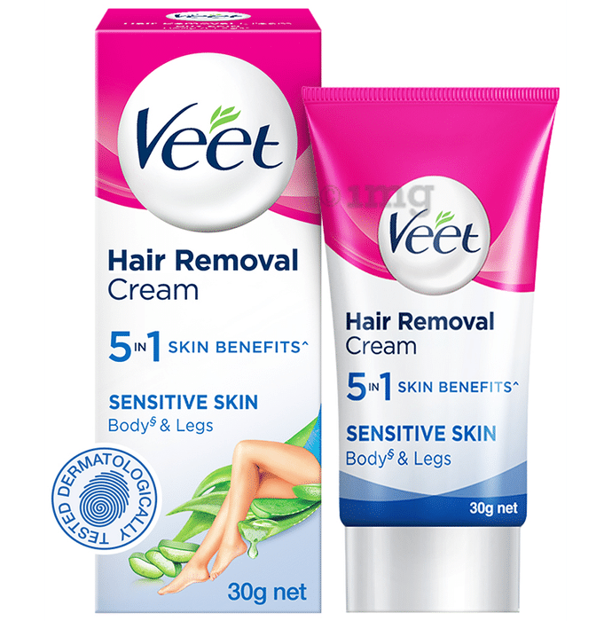 Veet 5 in 1 Skin Benefits Hair Removal Cream for Women Sensitive Skin