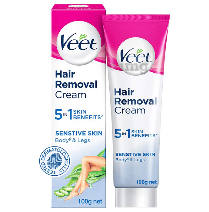 Veet 5 in 1 Skin Benefits Hair Removal Cream for Women Sensitive Skin
