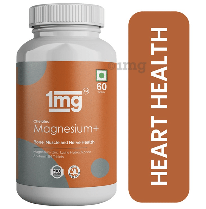 1mg Chelated Magnesium Plus Zinc, Lysine Hydrochloride & Vitamin B6 with High Absorption Tablet