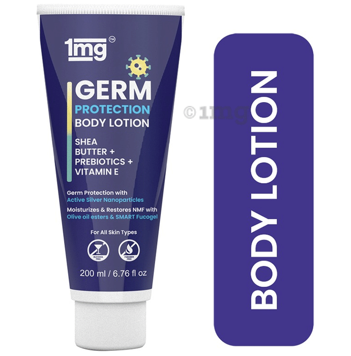 1mg Body Lotion with Shea Butter, Vitamin E, Prebiotics and Active Silver Nanoparticles for Germ Protection