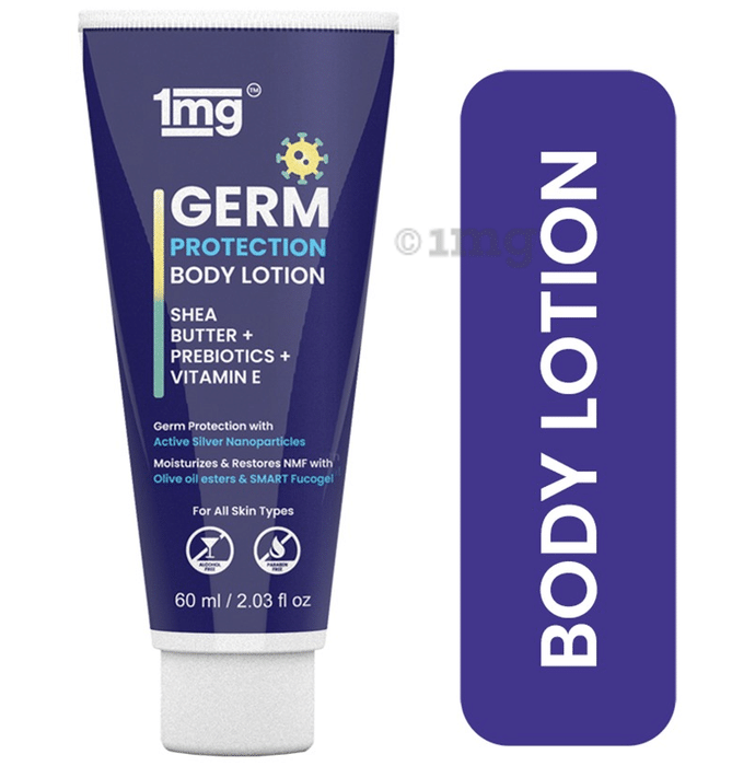 1mg Body Lotion with Shea Butter, Vitamin E, Prebiotics and Active Silver Nanoparticles for Germ Protection