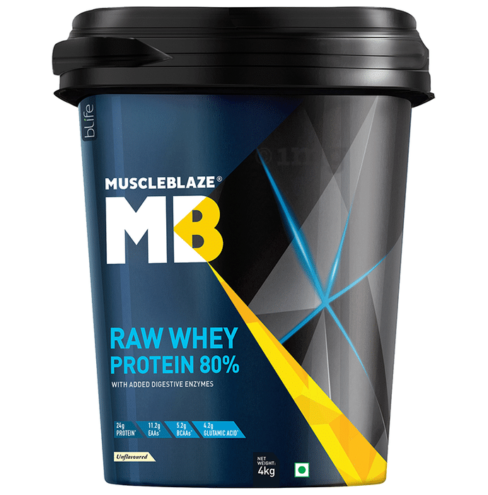 MuscleBlaze Raw Whey Protein 80% Unflavoured